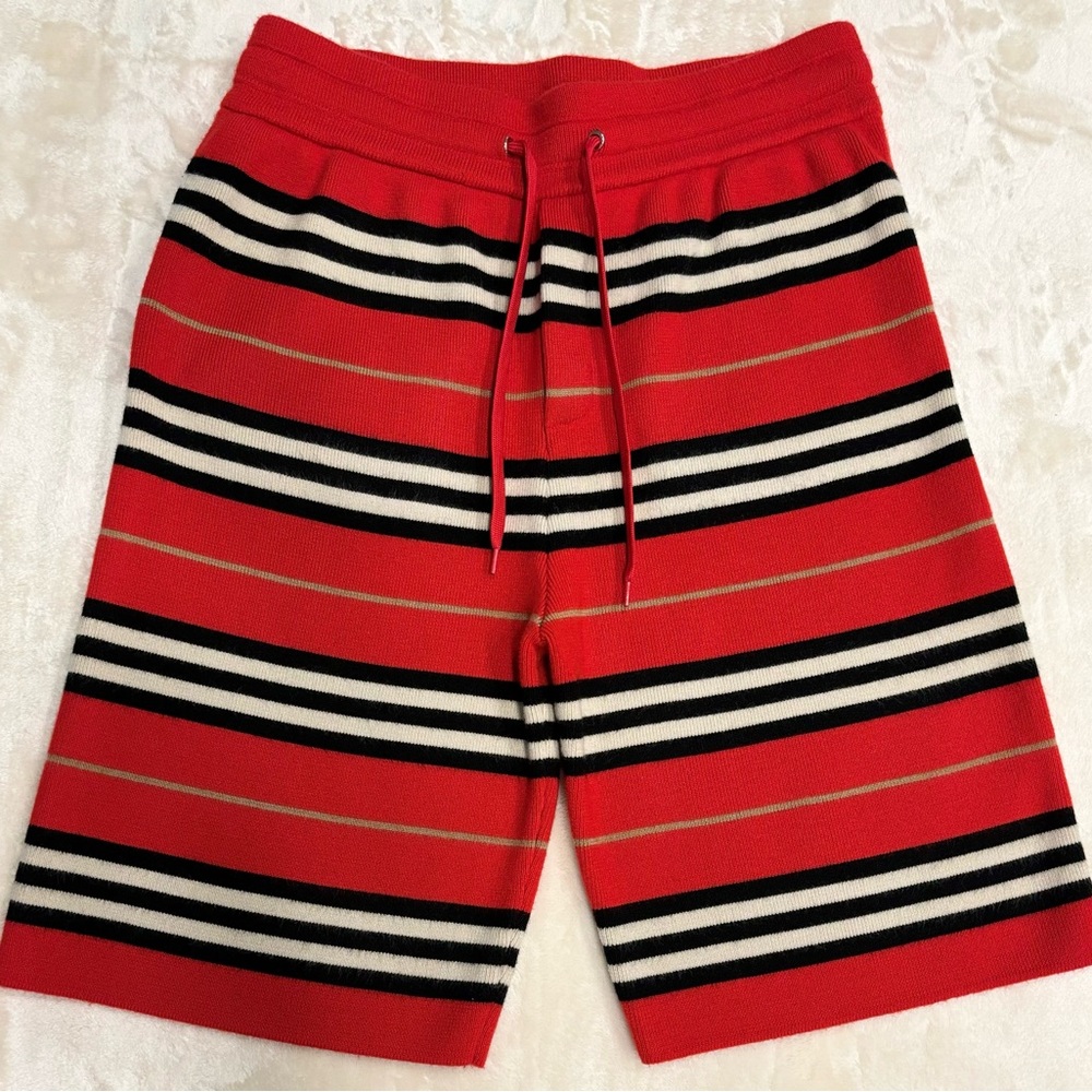 Men’s Red Burberry Kenton Casual Shorts